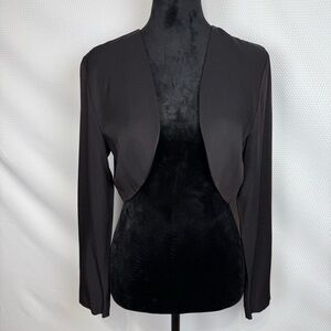 Dave & Johnny Vintage Small Black Bolero Jacket Lined Cropped Evening-wear USA